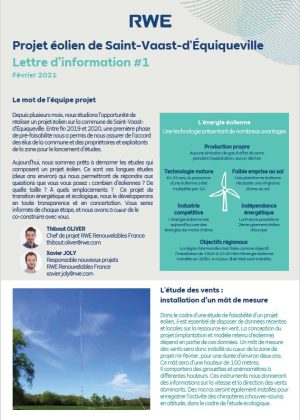 Lettre d'information n°1